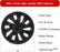 Fits Tesla Model 3 Wheel Cover Hubcap 18 Inch Matte Black Support Logo Symmetry Design (4 PCS) Uberturbine Style for 2017-2023 Model 3 Aero Wheel Cover Replacement