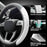 Nappa Leather Steering Wheel Cover, Elegant Diamond Checkered Design, Non-Slip Wear-Resistant, Enhance Driving Comfort, Suitable for Steering Wheel Diameter 14 1/2‘-15’ Models.Black White
