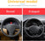 Car Steering Wheel Cover, 15 Inch Carbon Fiber Microfiber PU Leather Elastic Steering Wheel Protector for Men Women, Anti-Slip Breathable Car Interior Accessories for Most Cars (Purple)
