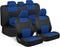 Revamp Your Ride with Our Stylish Red and Black PolyPro Car Seat Covers Full Set – Easy Installation for Front and Rear Seats in Trucks, Vans, and SUVs