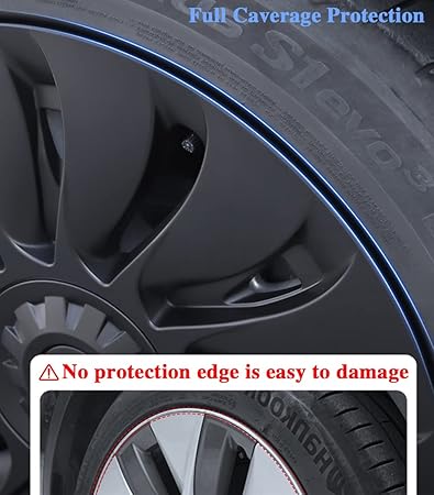 Hubcap Wheel Cover Replacement Compatible with 2017-2023 Model 3 R18 Aero Hub，Uberturbine Style Wheel Rim Protector ABS Kit Accessories Improvement -Set of 4 without Center Stickers（18-Inch Black）
