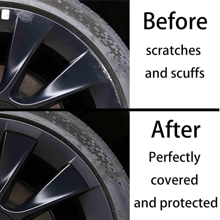 For Tesla Model Y 20 Inch Wheel Rim Protector Hubcaps Induction Wheels Rim Cover Tire Trim Rings Matte Black 4Pcs Model Y Accessories