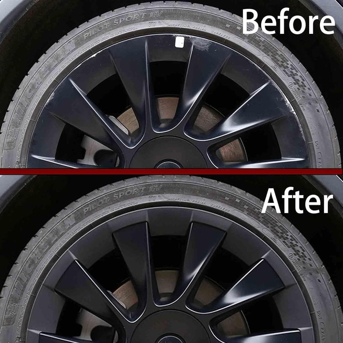 For Tesla Model Y 20 Inch Wheel Rim Protector Hubcaps Induction Wheels Rim Cover Tire Trim Rings Matte Black 4Pcs Model Y Accessories