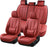Car Seat Covers Full Set, Seat Covers for Cars, Red Car Seat Covers Front Seats and Back Car Seat Protector Waterproof, Leather Car Seat Cushion Universal Fit for Most Cars Blue