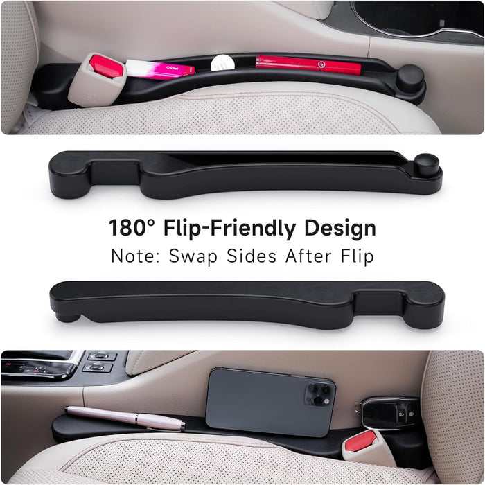 Car Seat Gap Filler Organizer 2Pack Soft Foam 3IN1 Multifunctional
