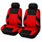 Car Seat Covers for 5 Seats Universal, Fabric Breathable Car Front & Rear Seat Protectors, with Tire Track Details.