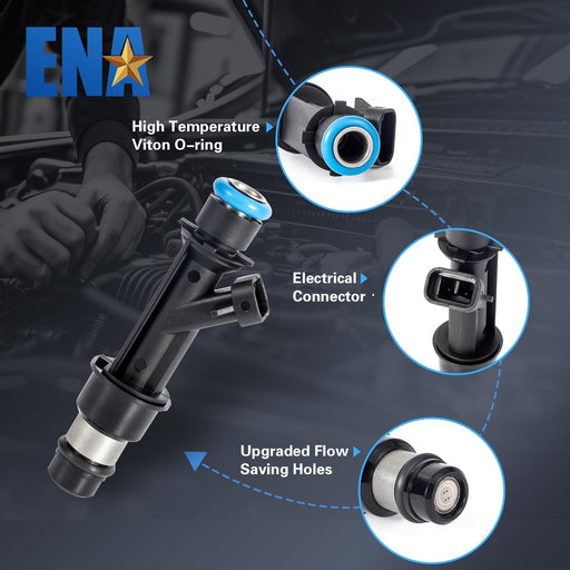 Fuel Injector for FJ319 12569573 Set of 6 Compatible with Isuzu Buick Chevrolet GMC Hummer Oldsmobile Saab Rainier Colorado LUV Trailblazer EXT Canyon Envoy XL XUV H3 Ascender I-290 1999-2008
