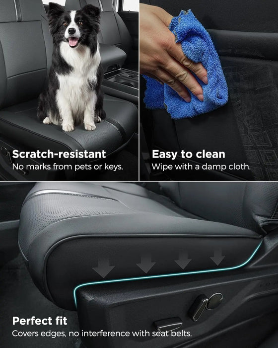 For Ford F150 Seat Covers 2015-2023 2024 2025 2026,Full Set Leather Waterproof Black Trucks Pickup Seat Covers Custom Fit for Ford F150 Accessories,Car Seat Cover for Supercrew/Crewcab(Xl,Xlt)