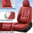 Car Seat Covers Full Set, Seat Covers for Cars, Red Car Seat Covers Front Seats and Back Car Seat Protector Waterproof, Leather Car Seat Cushion Universal Fit for Most Cars Blue