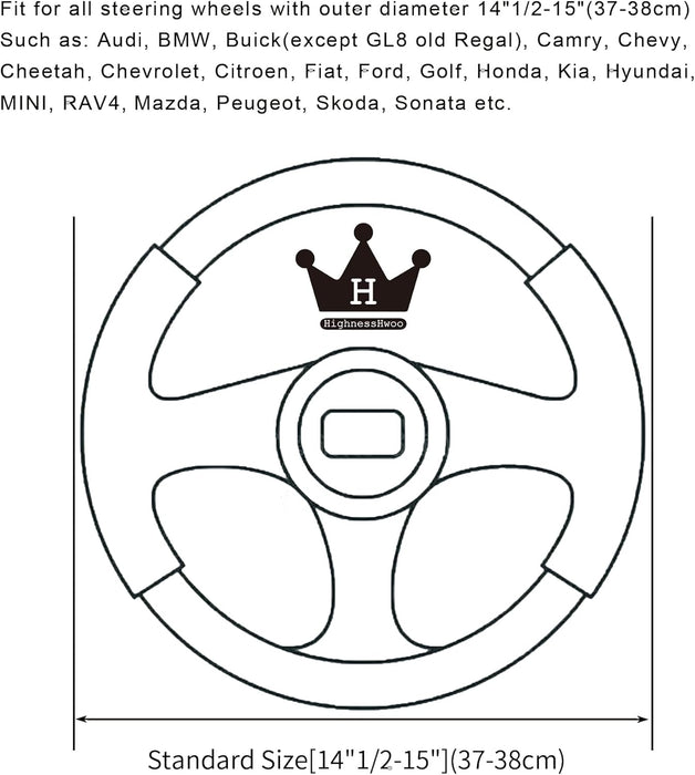 Car Steering Wheel Covers for Women Padded Carbon Fiber PU Leather Cute Auto Interior Accessories for Vehicle, Sedan, Universal, anti Slip, Red, Standard Size 14.5-15"(37-38Cm)
