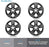 4-Pack Wheel Skins Compatible with Toyota RAV4 / RAV4 Hybrid 2019 2020 2021 2022 2023 2024, 17" 17 Inch Alloy Wheel, Snap-On Wheel Cover Replacement, Black Color