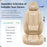 Universal Leather Car Seat Covers Full Set for Cars, SUVs & Trucks – Waterproof Front & Rear Seat Covers, Airbag Compatible, Beige, Fits Most Vehicles