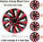Hubcap Wheel Cover Replacement R16 Hub Caps Universal Wheel Rim Cover ABS Material Exterior Accessories for Car Truck SUV -Set of 4（16-Inch，Red-Black）