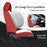 Transform Your Ride with Our Stylish 5-Piece Waterproof Nappa Leather Car Seat Cover Set - Universal Fit in Red & White with Head Pillow