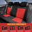 Car Seat Covers Universal Fit Full Set Car Seat Protectors Tire Tracks Car Seat Accessories - 9PCS, Red