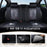 Leather Car Seat Covers Full Set – Waterproof Universal Seat Covers for Cars, SUVs & Trucks, Front & Rear Auto Seat Protector, Airbag Compatible, Black Camo