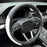 Nappa Leather Steering Wheel Cover, Elegant Diamond Checkered Design, Non-Slip Wear-Resistant, Enhance Driving Comfort, Suitable for Steering Wheel Diameter 14 1/2‘-15’ Models.Black White