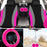 43 Pcs Car Seat Cover Full Set for Women Christmas Fuzzy Car Accessories Fluffy Steering Wheel Cover Front Rear & Belt Handbrake Shift Accessory for Winter (Rose Red)