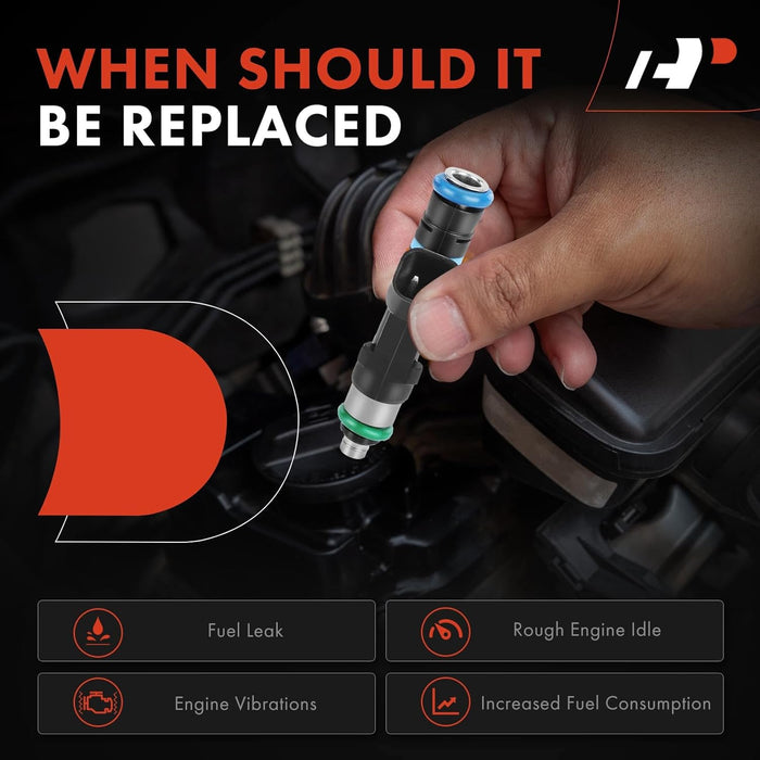 Fuel Injectors Compatible with Jeep Grand Cherokee, Liberty & Dodge Ram 1500, Durango, Nitro, Dakota & Ram 1500, Dakota & Mitsubishi Raider, V6 3.7L, Set of 6, Replace# 0280158020
