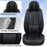 Car Seat Covers 5 Pieces, Full Set Universal Seat Covers for Cars, Waterproof Nappa Leather Auto Seat Protectors with Head Pillow, Car Interiors Fit for Most Sedans SUV Pick-Up Truck, Black