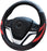 Microfiber Leather Steering Wheel Cover Breathable Auto Car Steering Wheel Cover for Women and Men Universal 15 Inches Red