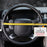 Breathable Car Steering Wheel Cover 16 Inch Auto Universal Leather Wrap Non-Slip Steeringwheel Protector Automotive Interior Accessories, Beige (Suit for 15.5-16 Inch)