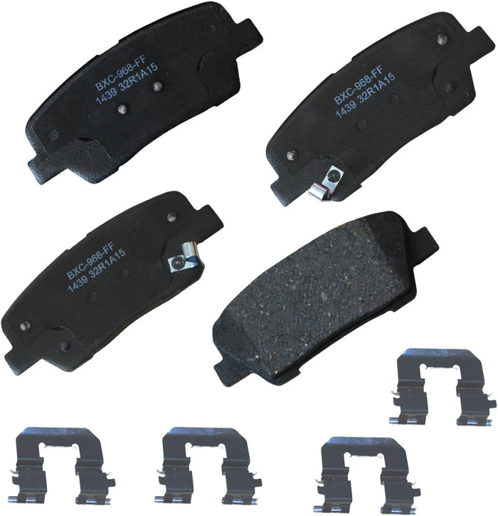 Premium SBC1439 Ceramic Rear Brake Pads for Select Models Genesis G70, G80, Hyundai Coupe, Santa Fe, Fe XL, Kia Sorento, Stinger