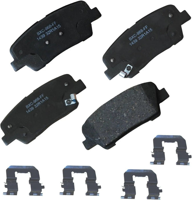 Premium SBC1439 Ceramic Rear Brake Pads for Select Models Genesis G70, G80, Hyundai Coupe, Santa Fe, Fe XL, Kia Sorento, Stinger