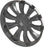 Hubcaps Wheel Covers for Cars Premium Silver and Gunmetal Hubcaps 16" Wheel Rim Cover Replacement Snap on Hubcaps for Toyota Camry Corolla Style Automotive (4-Pack)