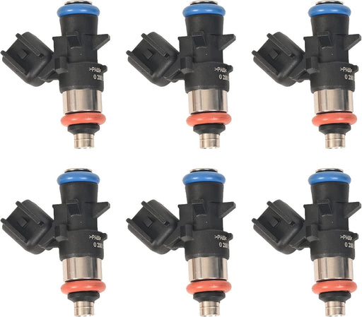 Fuel Injectors 0280158233 Compatible with 2011-2017 Chrysler 200/300 Dodge Challenger Charger Jeep Grand Cherokee Wrangler Ram 1500/2500/3500 3.6L Replaces 05184085AC 4 Holes