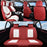 Transform Your Ride with Our Stylish 5-Piece Waterproof Nappa Leather Car Seat Cover Set - Universal Fit in Red & White with Head Pillow