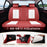 Transform Your Ride with Our Stylish 5-Piece Waterproof Nappa Leather Car Seat Cover Set - Universal Fit in Red & White with Head Pillow