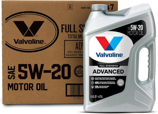 Advanced Full Synthetic SAE 5W-20 Motor Oil 5 QT, Case of 3