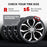Automotive WH553-16S-BS 16 Inch Spyder Black & Silver Universal Hubcap Wheel Covers for Cars - Set of 4 - Fits Most Cars