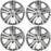 4-Pack 15" SGT-5 Wheel Covers, Replacement Hubcaps for Cars, Trucks, Suvs — Silver/Chrome