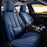 Premium Blue Leather Seat Covers Full Set for Cars - Universal Fit Front and Rear Protection with Waterproof and Stain Resistant Features