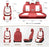 Transform Your Ride with Our Stylish 5-Piece Waterproof Nappa Leather Car Seat Cover Set - Universal Fit in Red & White with Head Pillow