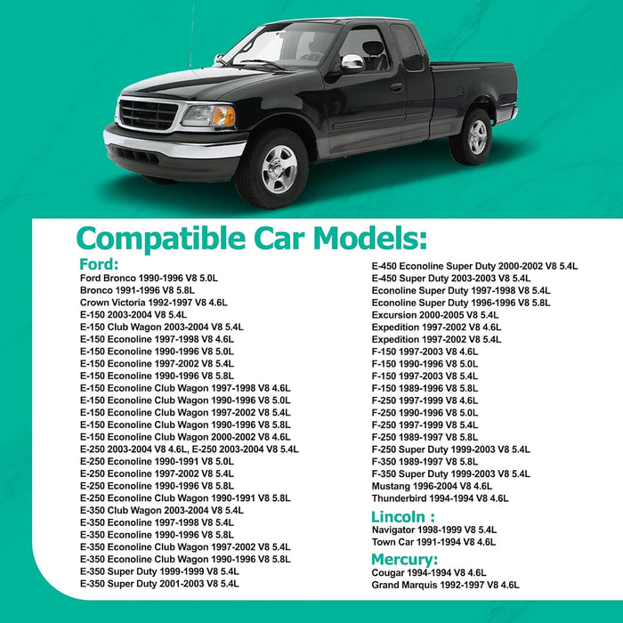 Fuel Injector Compatible with F150 F250 F350 E150 E250 E350 4.6L 5.0L 5.4L 5.8L Replace 0280150943, 0280150939, 0280150909