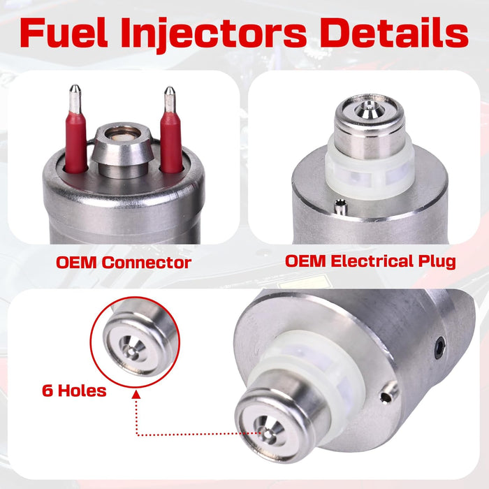 Fuel Injectors Set of 2 Compatible with Buick Roadmaster Cadillac Brougham Blazer Suburban Tahoe GMC Yukon Isuzu Oldsmobile V8 5.7L Replace# 17111864 17112494