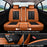Universal Waterproof Nappa Leather Car Seat Covers Full Set for 5 Seats, Airbag Compatible, Black & Brown, Fits Cars, SUVs & Trucks