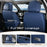 Premium Leather Car Seat Covers Full Set – Waterproof Universal Fit for Most Cars, SUVs & Trucks – Front & Rear Seat Protector – Black & White
