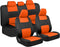 Revamp Your Ride with Our Stylish Red and Black PolyPro Car Seat Covers Full Set – Easy Installation for Front and Rear Seats in Trucks, Vans, and SUVs