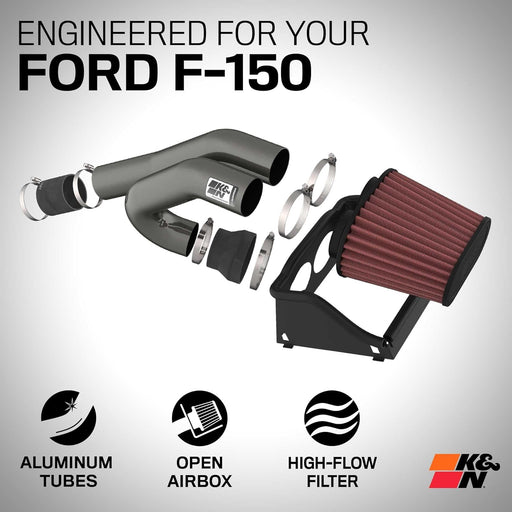 Cold Air Intake System: High-Flow Air Filter, Increase Performance & Towing: Compatible with 2015-2025 FORD Expedition, F150, F150 Raptor, 77-2617KC