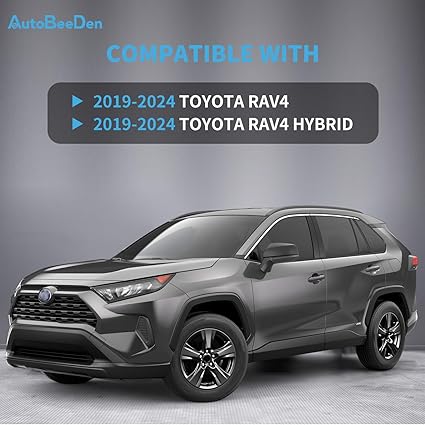 4-Pack Wheel Skins Compatible with Toyota RAV4 / RAV4 Hybrid 2019 2020 2021 2022 2023 2024, 17" 17 Inch Alloy Wheel, Snap-On Wheel Cover Replacement, Black Color
