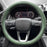 Car Steering Wheel Cover, Universal 15 Inch, the Latest Microfiber Leather Breathable Technology Fabric, Non-Slip, Comfortable, Warm in Winter and Cool in Summer, Green