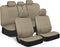Revamp Your Ride with Our Stylish Red and Black PolyPro Car Seat Covers Full Set – Easy Installation for Front and Rear Seats in Trucks, Vans, and SUVs