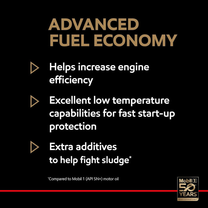 1 Advanced Fuel Economy Full Synthetic Motor Oil 0W-20, 5 Quart