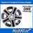 Premium Replica Hubcap Replacement for Toyota Rav4 2013-2018, 17-Inch Wheel Cover, Silver and Black, 1 Piece