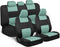 Revamp Your Ride with Our Stylish Red and Black PolyPro Car Seat Covers Full Set – Easy Installation for Front and Rear Seats in Trucks, Vans, and SUVs