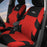 Car Seat Covers Universal Fit Full Set Car Seat Protectors Tire Tracks Car Seat Accessories - 9PCS, Red